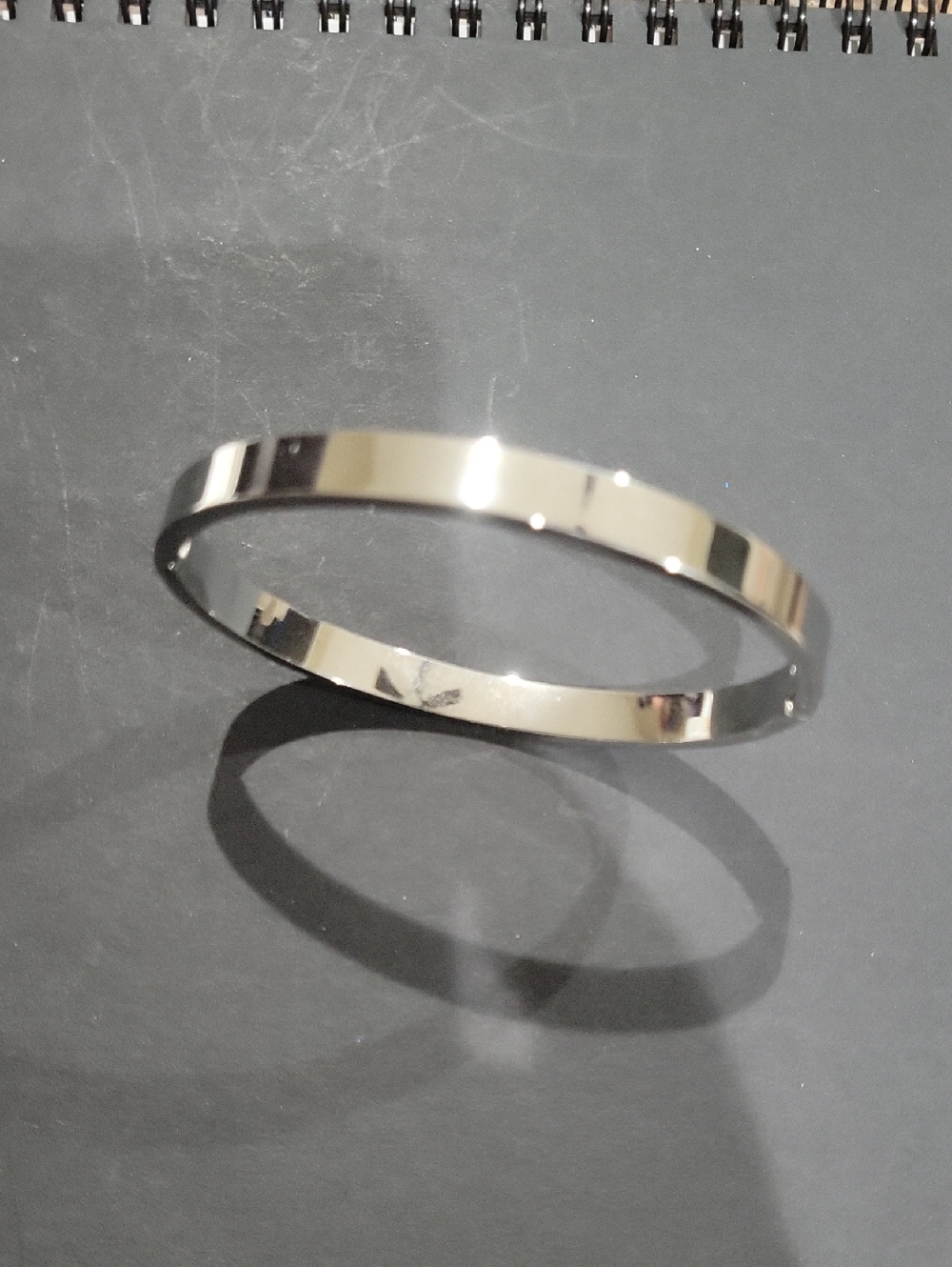 Classic Silver-Tone Women's Hinged Bangle Bracelet